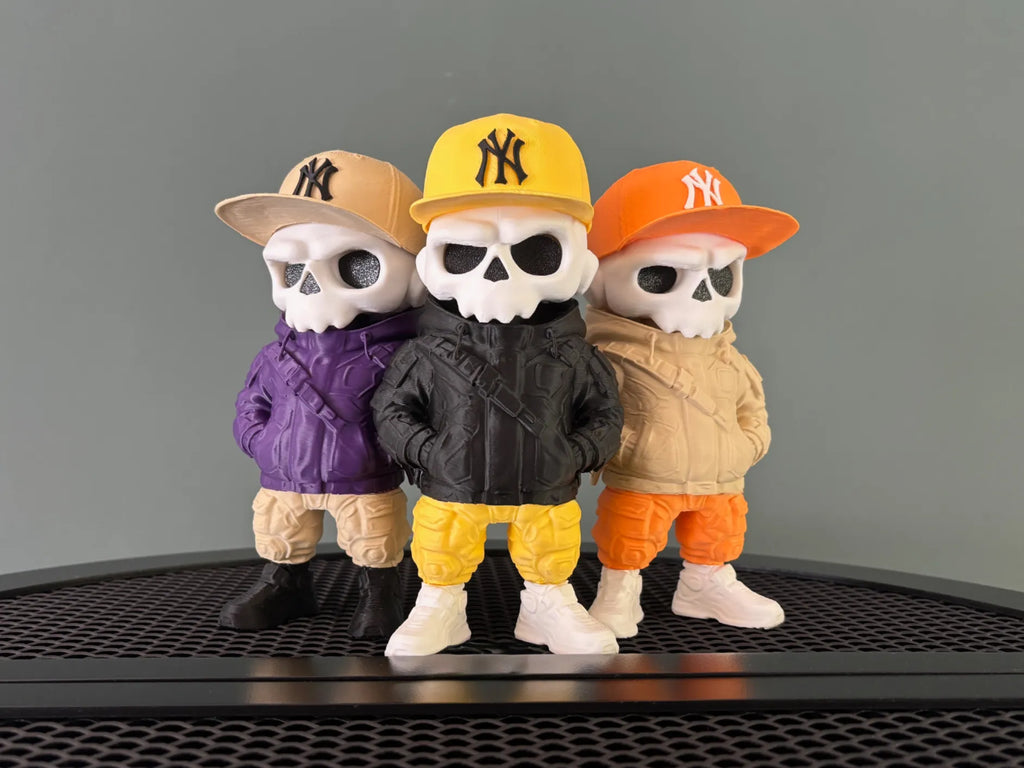 Figurină Decorativă Craniu Urban / Streetwear „StreetSkull / HypeSkeleton” 3D