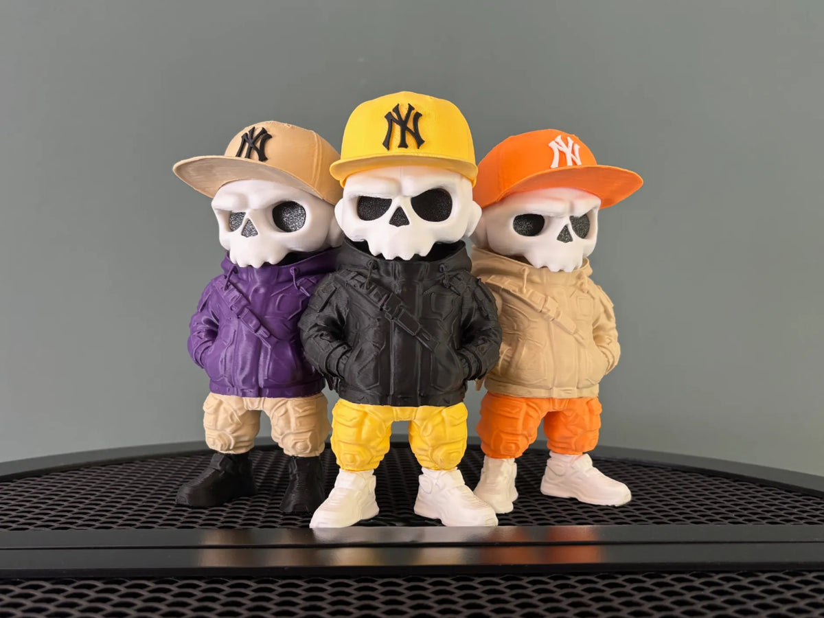 Figurină Decorativă Craniu Urban / Streetwear „StreetSkull / HypeSkeleton” 3D