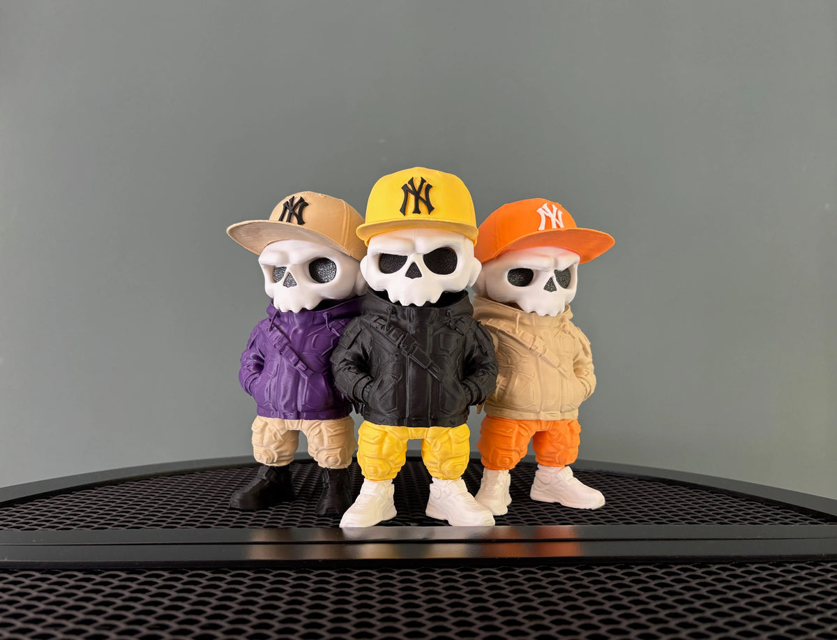 Figurină Decorativă Craniu Urban / Streetwear „StreetSkull / HypeSkeleton” 3D