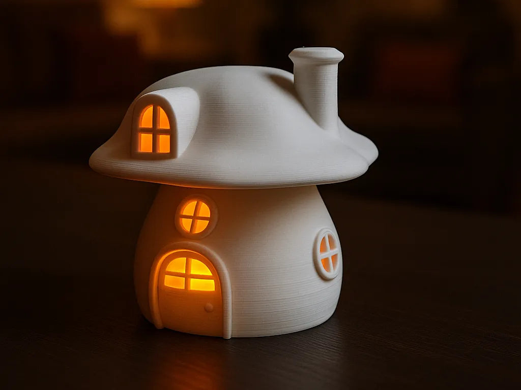 Veioză / Căsuță Decorativă Ciupercă „MushroomCottage” 3D