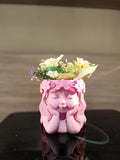 Ghiveci de Flori 3D Față de Fată cu Coroniță Florală „Floral Girl Planter” 3D