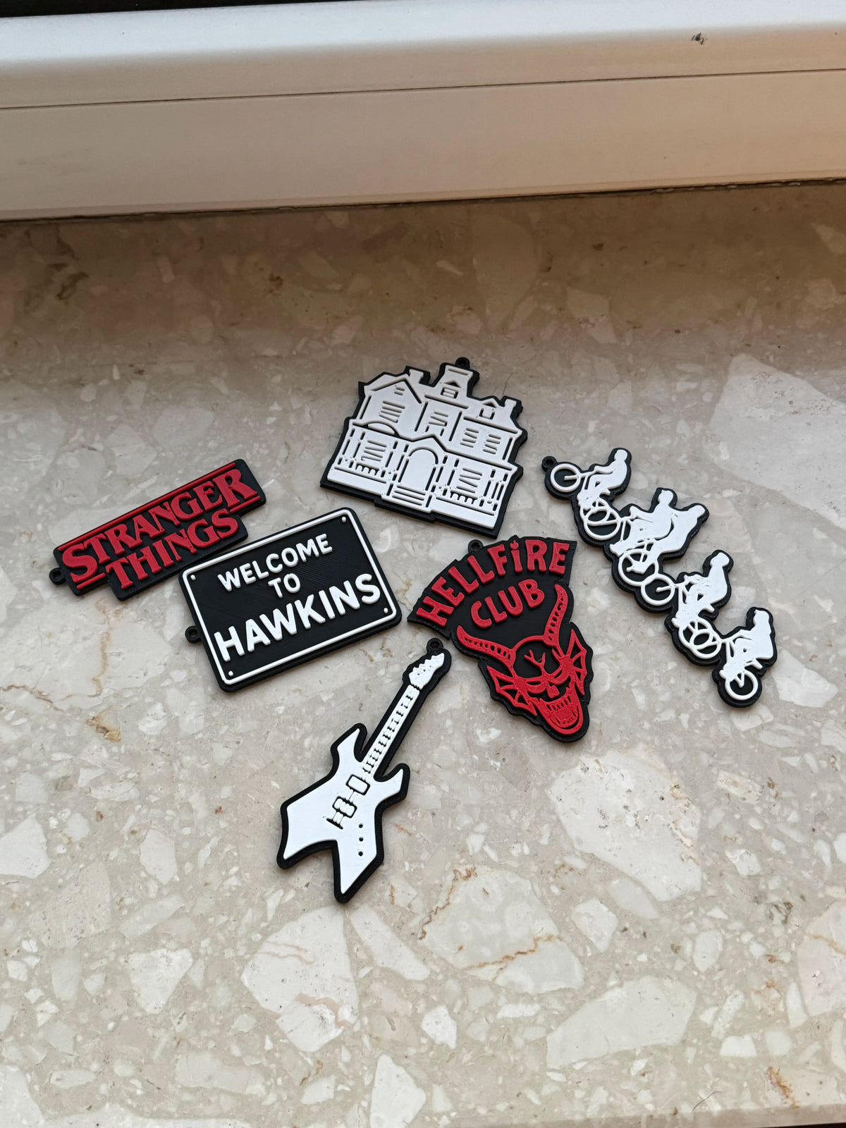 🎸 HawkinsKeys | Set Brelocuri 3D Stranger Things