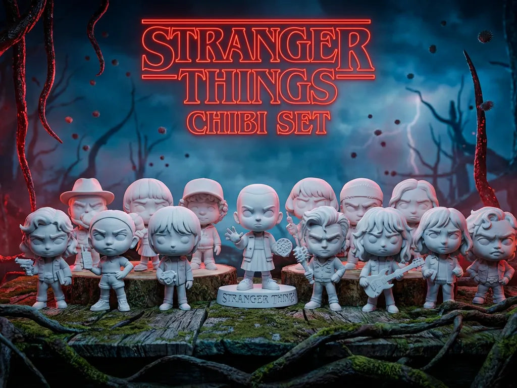 Set Figurine 3D Colecție Chibi Stranger Things „Stranger Things Chibi Set”