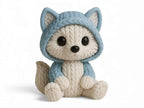 Figurină Lupușor Împletit „KnitWolf” 3D