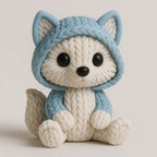Figurină Lupușor Împletit „KnitWolf” 3D