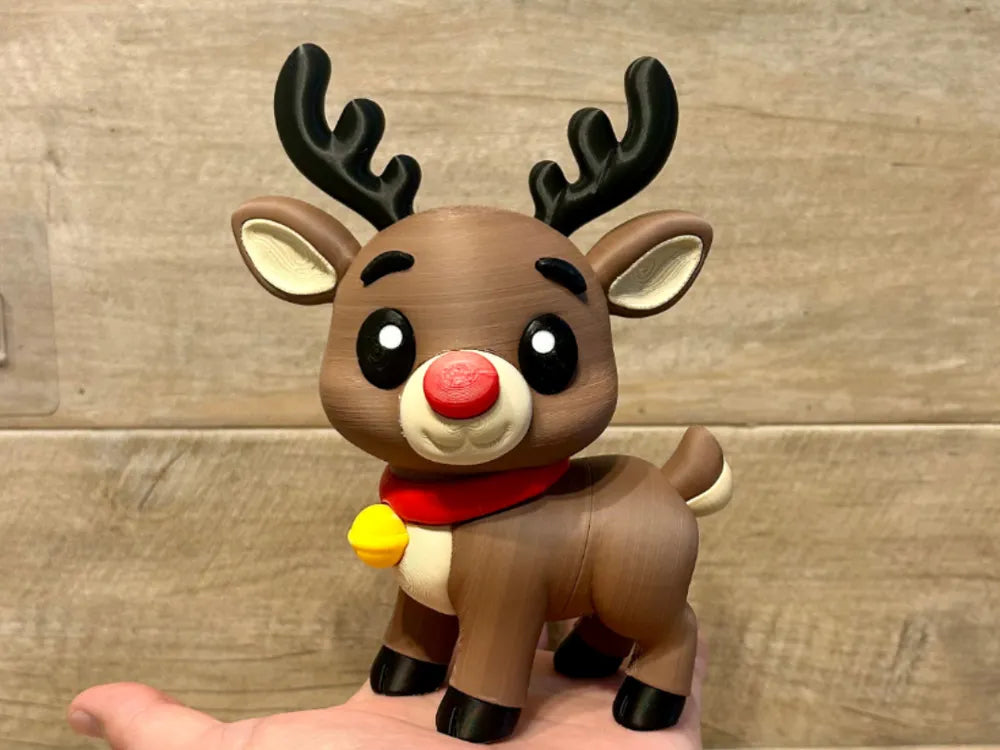 BabyRudolph | Figurină Ren Adorabil cu Nas Roșu