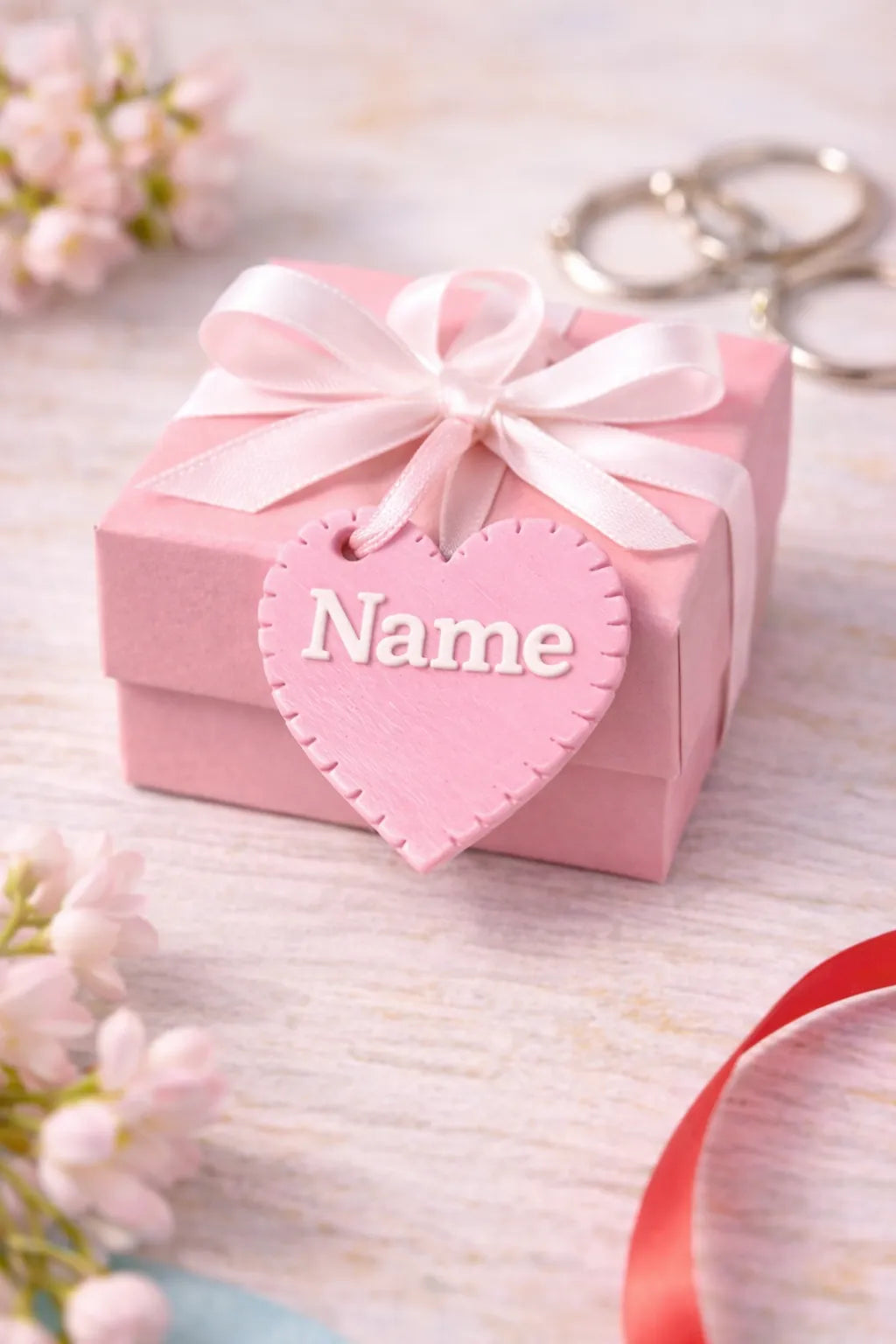 💕 HeartTag 3D | Etichetă / Medalion Inimă Personalizat cu Nume