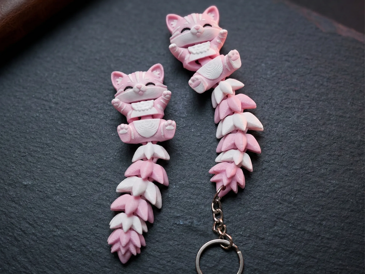 Breloc Flexi „Pisicuța Neko” 3D