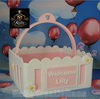 🧺 BabyBasket 3D | Coș Decorativ Personalizat pentru Botez și Bebeluși