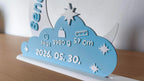 🌙 BabyMoon 3D | Statuetă Decorativă Personalizată cu Datele Nașterii
