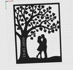 🕯️ TreeOfLove 3D | Suport Lumânare Personalizat cu Cuplu și Dată
