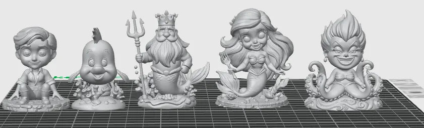 Set Figurine Micuța Mermaid „OceanSquad” 3D