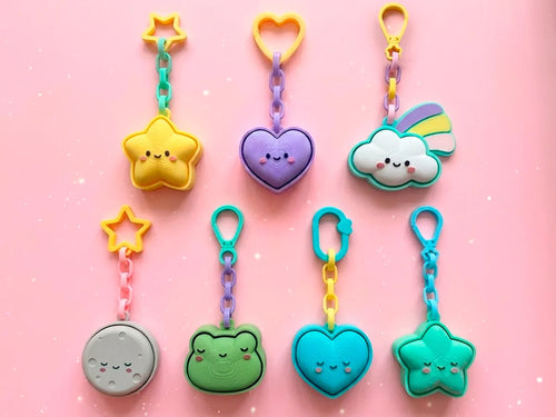 Breloc 3D Stea Zâmbitoare „Smiling Star Keychain”