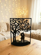 🕯️ TreeOfLove 3D | Suport Lumânare Personalizat cu Cuplu și Dată