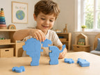 Puzzle 3D Interactiv Leu Stil Montessori „LionPuzzle”