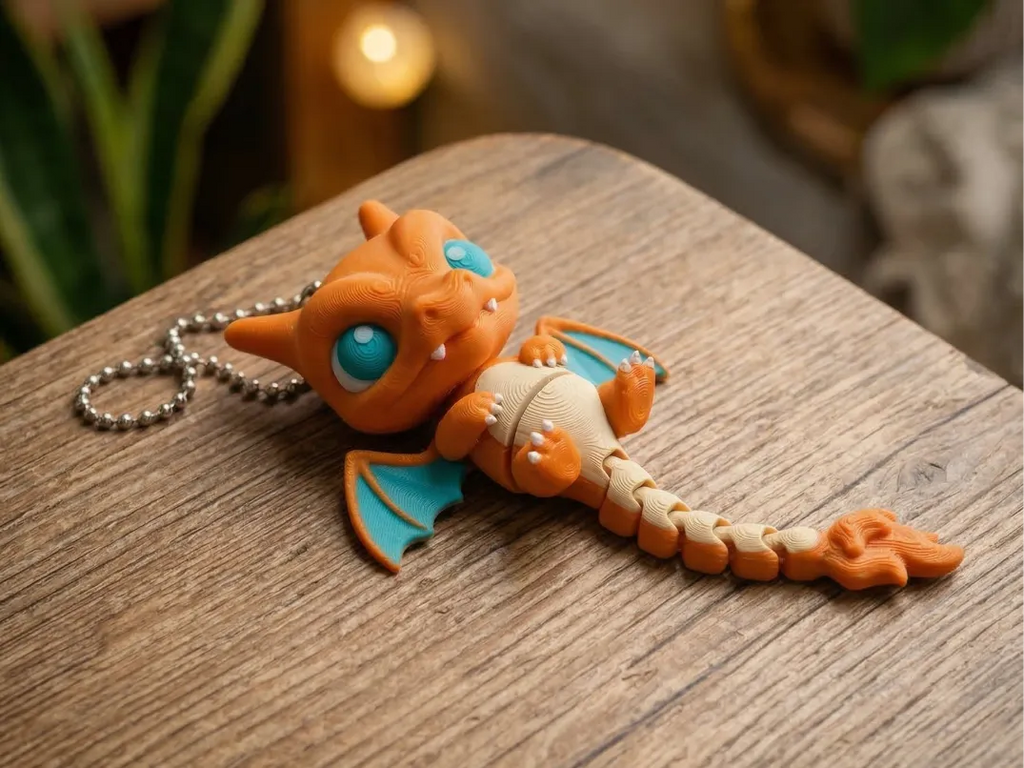 FlameDraco | Breloc 3D Dragon Flexibil