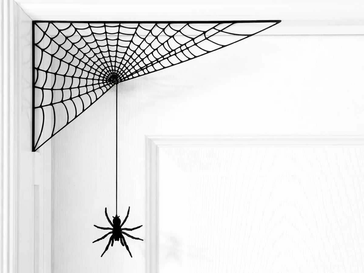 Decorațiune de Colț Pânză și Păianjen Suspendat „CornerSpiderWeb” 3D