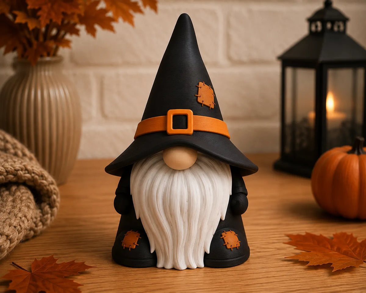 Figurină Decorativă Spiriduș Vrăjitor „HalloweenGnome” 3D