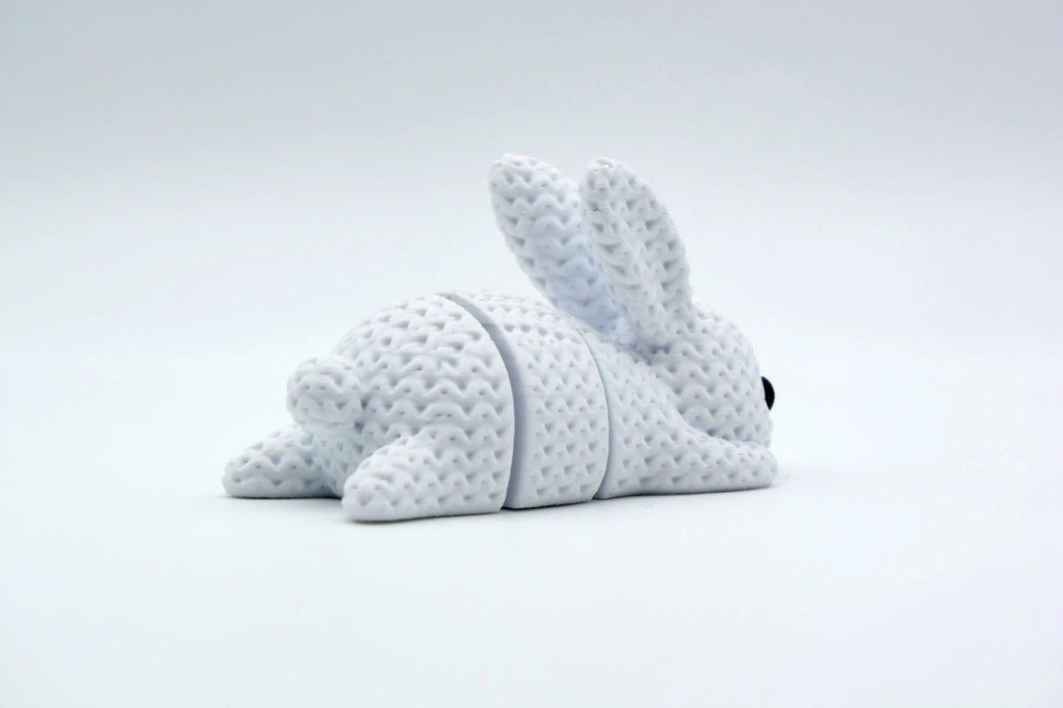 KnitBunny | Breloc 3D Iepuraș Articulat