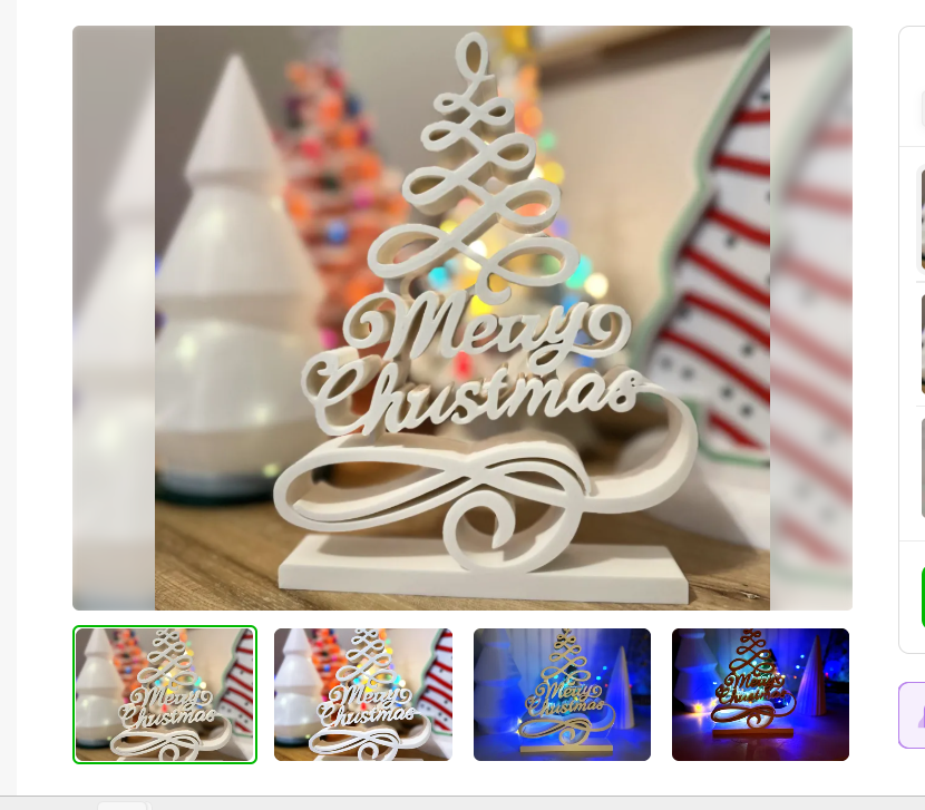 SwirlTree | Brad Caligrafic 3D "Merry Christmas"