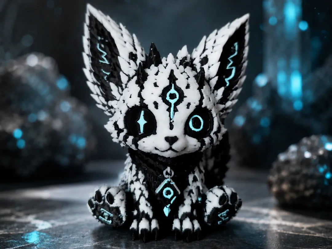 Runefox | Figurină 3D Vulpe Mistică Runică
