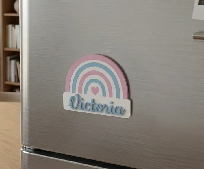 🌈 RainbowKey 3D | Breloc Curcubeu Personalizat cu Nume