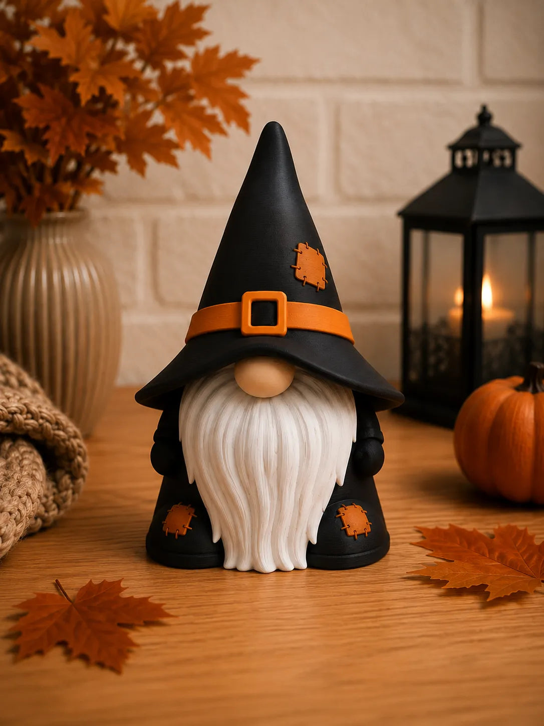 Figurină Decorativă Spiriduș Vrăjitor „HalloweenGnome” 3D