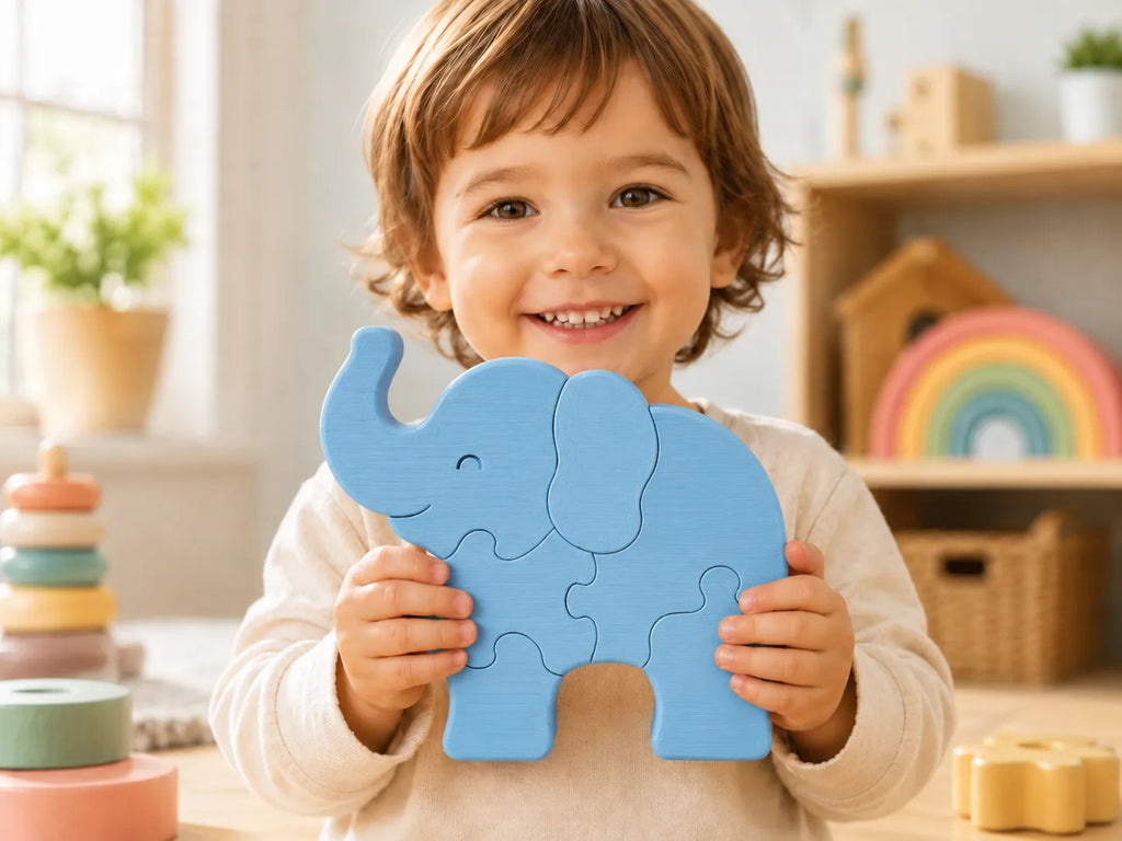 Puzzle Elefant Montessori „EllieFit” 3D