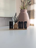 HomeVibe | Decor "HOME" cu Vază Integrată