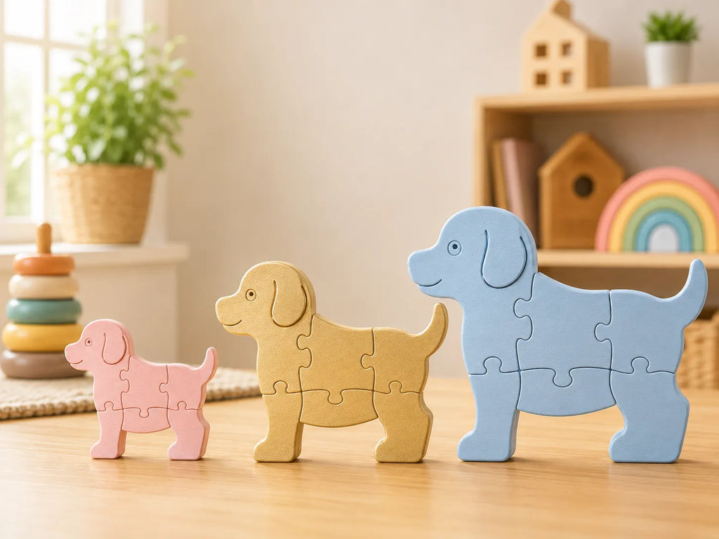 Puzzle 3D Interactiv sub Formă de Cățeluș „PuppyPuzzle”