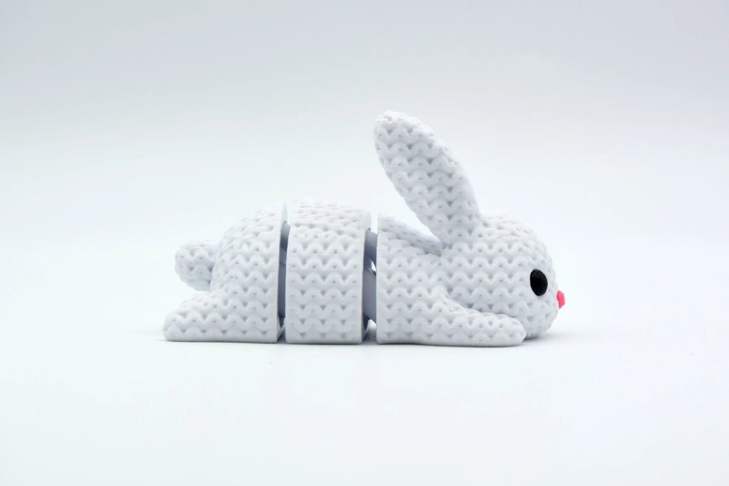 KnitBunny | Breloc 3D Iepuraș Articulat