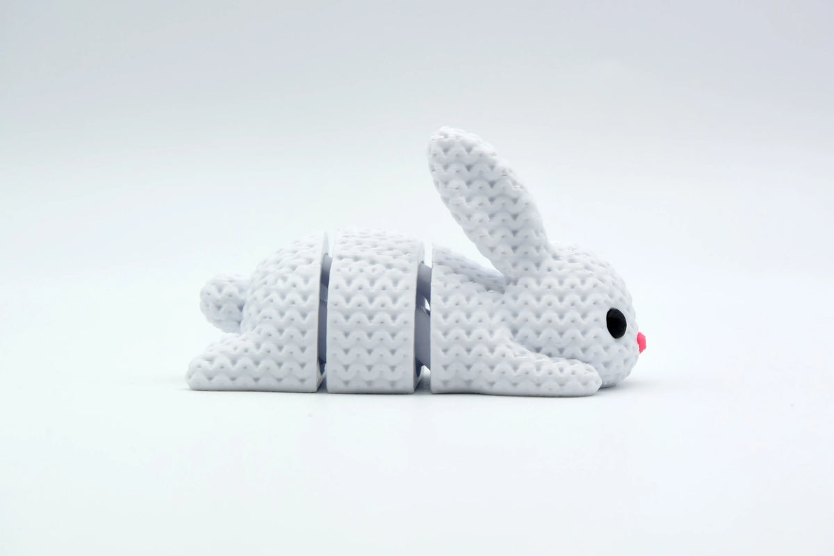 KnitBunny | Breloc 3D Iepuraș Articulat