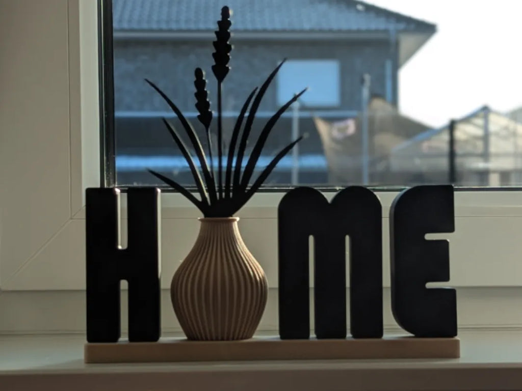 HomeVibe | Decor "HOME" cu Vază Integrată