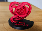 🌹 RoseHeart 3D | Statuetă Decorativă Trandafir în Inimă