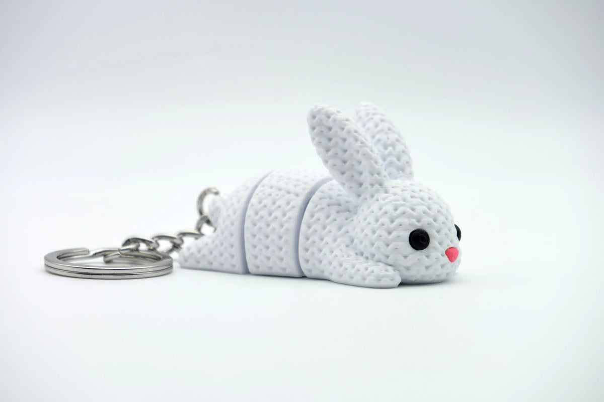 KnitBunny | Breloc 3D Iepuraș Articulat