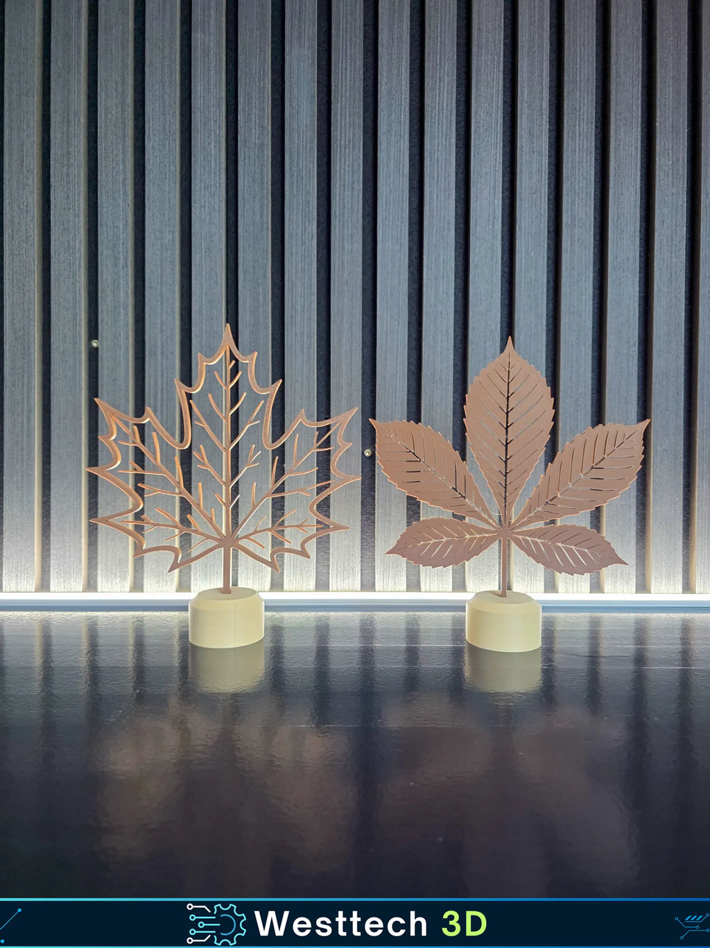 Statuete Decorative Frunze de Toamnă pe Suport „LeafArt” 3D