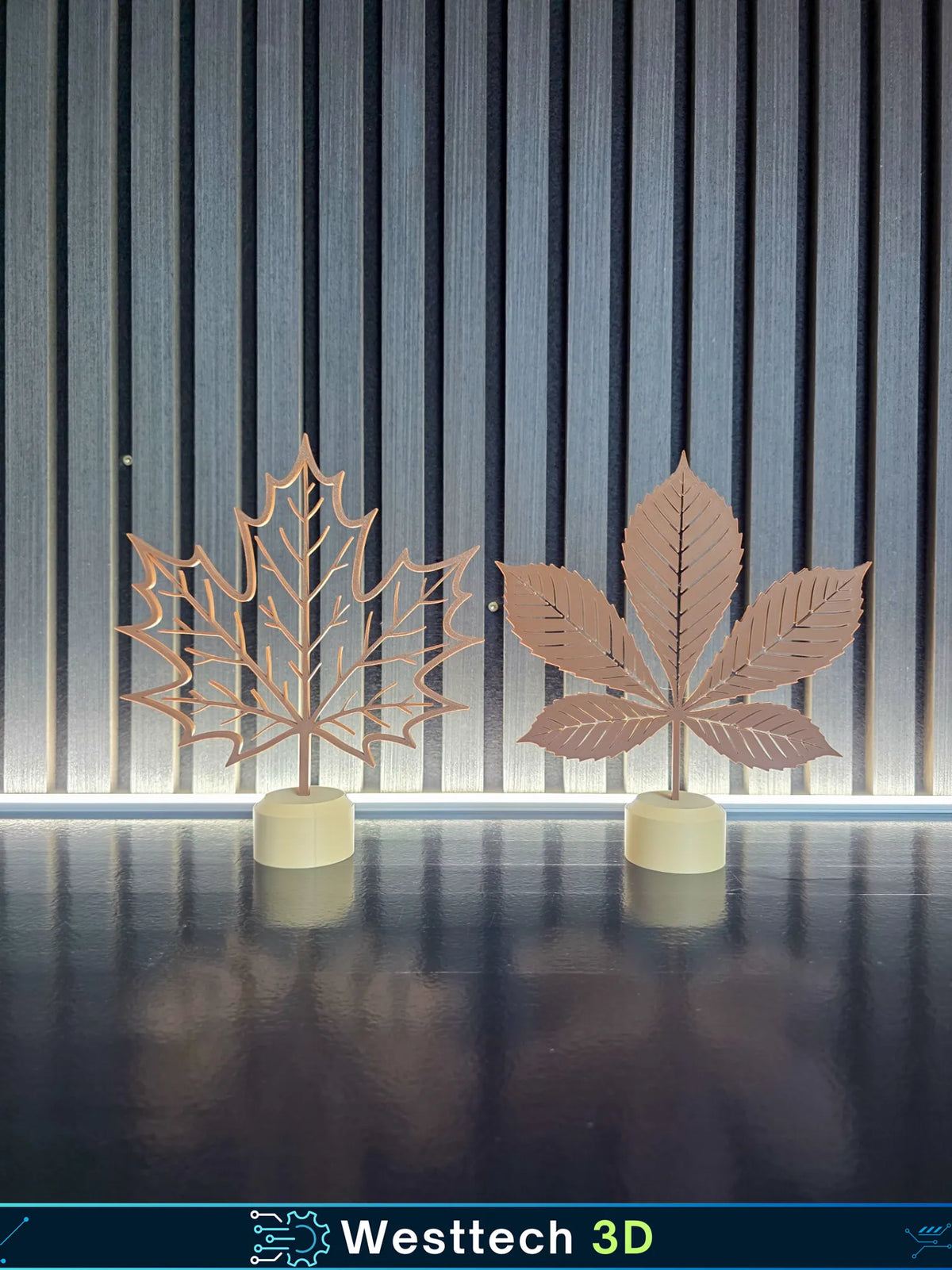 Statuete Decorative Frunze de Toamnă pe Suport „LeafArt” 3D