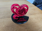🌹 RoseHeart 3D | Statuetă Decorativă Trandafir în Inimă