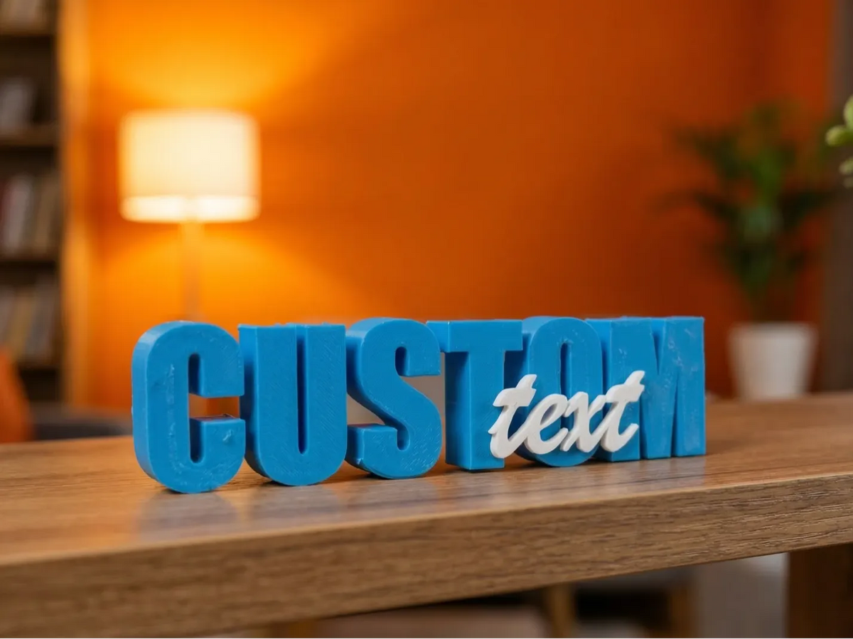 🔤 CustomSign 3D | Plăcuță Decorativă cu Text Dublu Personalizat