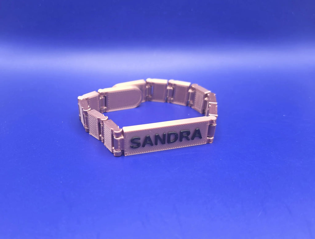 📿 NameBand 3D | Brățară Articulată Personalizată cu Nume