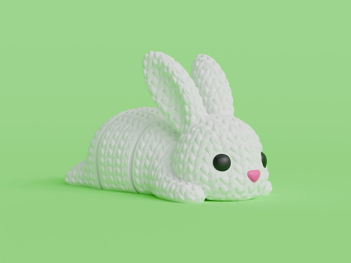 KnitBunny | Breloc 3D Iepuraș Articulat