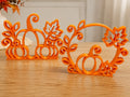 Set Suporturi / Plăcuțe decorative de Toamnă cu Dovleci și Frunze „Fall Pumpkin & Leaves Decor Set” 3D