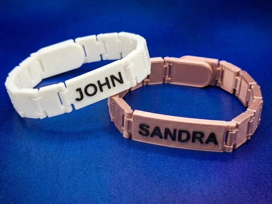 📿 NameBand 3D | Brățară Articulată Personalizată cu Nume