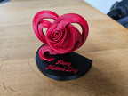 🌹 RoseHeart 3D | Statuetă Decorativă Trandafir în Inimă