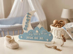 🌙 BabyMoon 3D | Statuetă Decorativă Personalizată cu Datele Nașterii