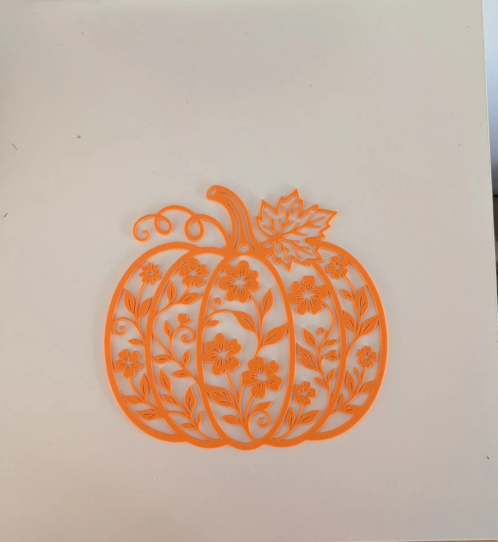 Placă / Tablou Decorativ de Perete Dovleac Floral „FloralPumpkin” 3D