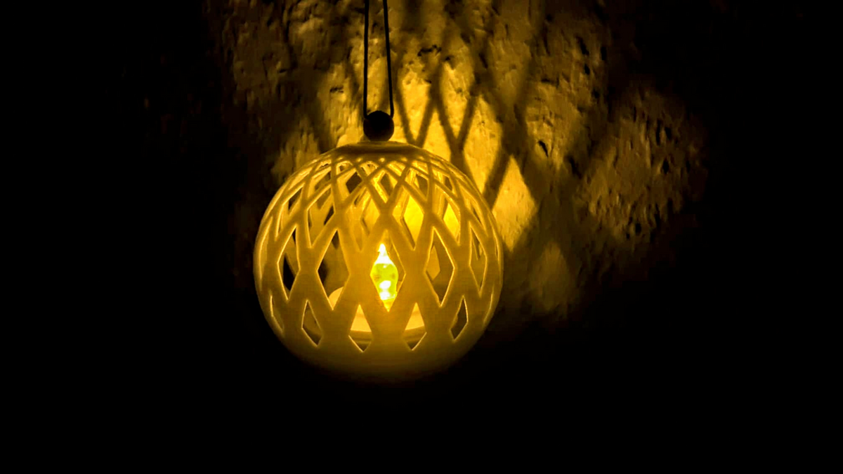 LumiLattice | Glob 3D Luminos Tip Felinar Sculptat