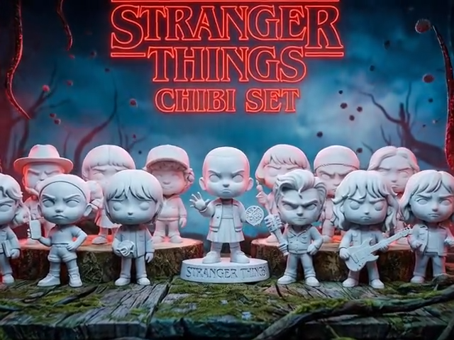 Set Figurine 3D Colecție Chibi Stranger Things „Stranger Things Chibi Set”